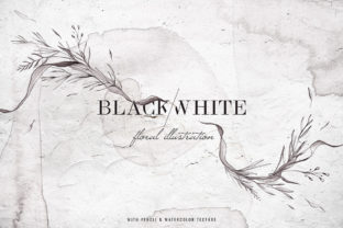 Download Black & White Watercolor Floral - Premium Resources