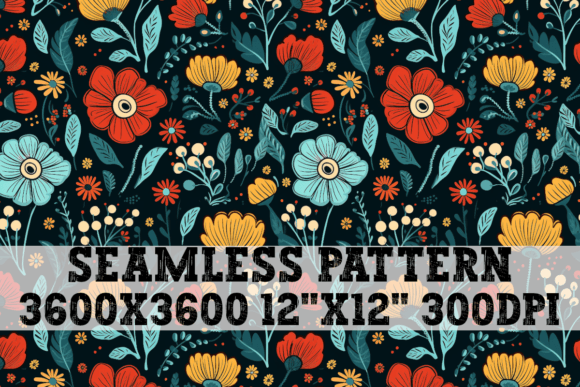 Download Funky Flowers Seamless Pattern - Funky flowers Collection