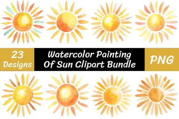 Download Watercolor Painting of Sun Clipart - Watercolor painting Collection