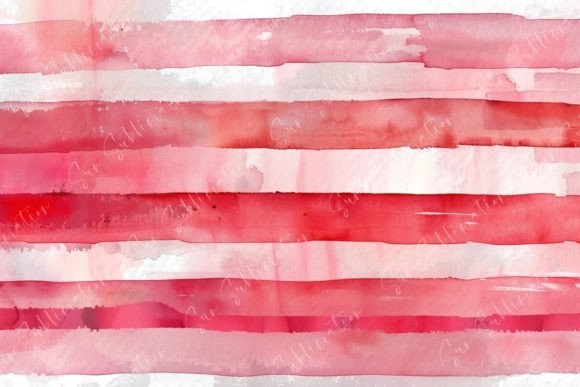 Download Red and White Watercolor Stripes - Premium Bundle