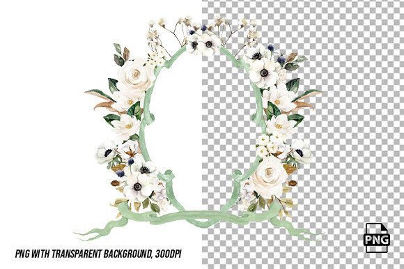 Download White Watercolor Crest Wedding PNG - White watercolor Collection