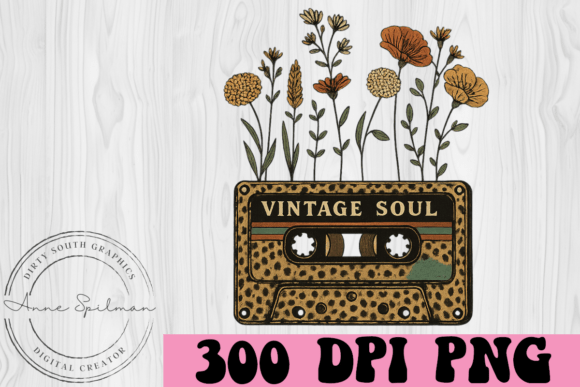 Download Vintage Soul Cassette Tape &amp; Flowers - Cassette tape Collection