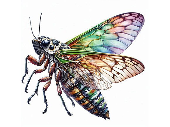 Download Cicada Watercolor Painting - Watercolor painting Collection